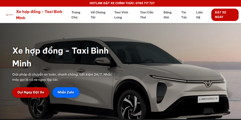 Bản xem trước website Tổng Đài Bình Minh Giá Rẻ